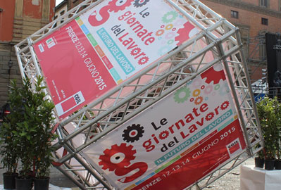 PVC banner per cubo in americane CGIL - Le Giornate del Lavoro